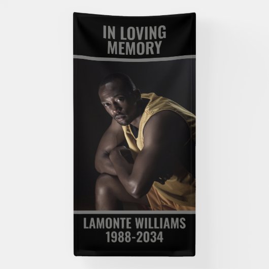 In Love Memory Custom Foto Grave Cover Blanket Banner (Vertikal)