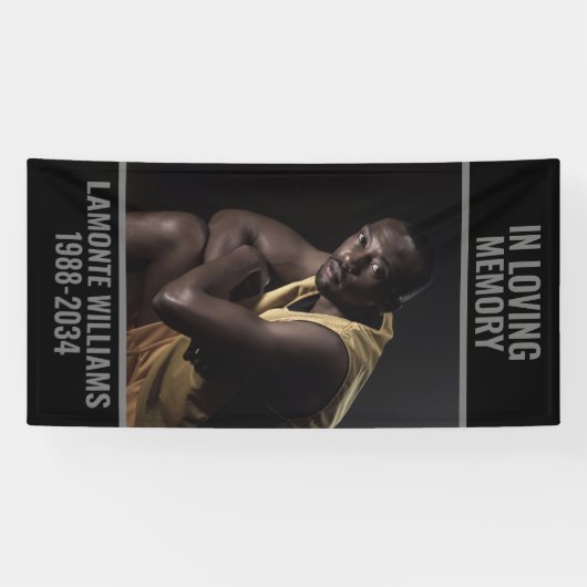 In Love Memory Custom Foto Grave Cover Blanket Banner (Horizontal)