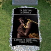 In Love Memory Custom Foto Grave Cover Blanket Banner