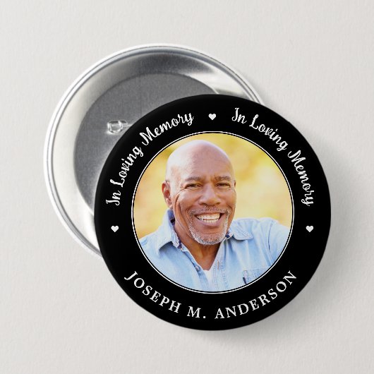 In Love Memory Custom Foto Memorial Beerdigung Button (Vorne & Hinten)
