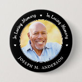 In Love Memory Custom Foto Memorial Beerdigung Button (Vorderseite)