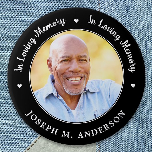 In Love Memory Custom Foto Memorial Beerdigung Button