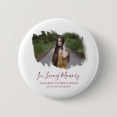 In Love Memory Custom Foto Memorial Beerdigung Button (Vorderseite)