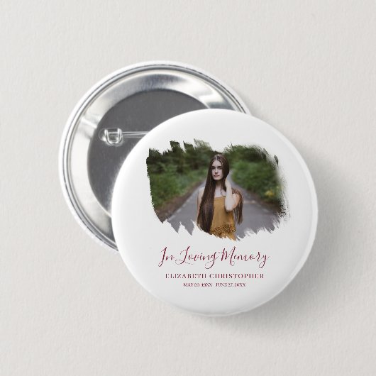 In Love Memory Custom Foto Memorial Beerdigung Button (Vorne & Hinten)