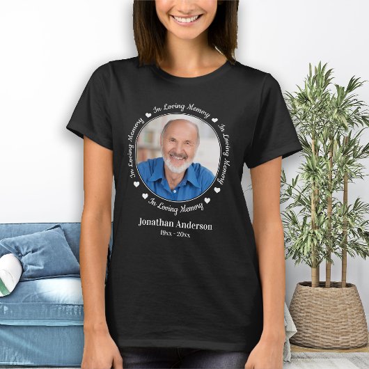 In Love Memory Custom Foto Memorial Walk T-Shirt