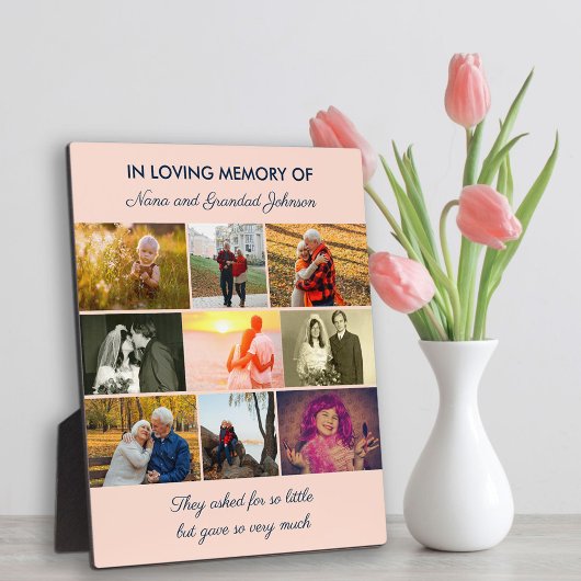 In Love Memory Custom Zitat 9 FotoCollage Fotoplatte