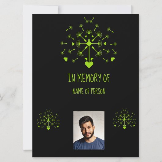 In Love Memory Dandelion Art (Vorderseite)