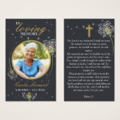 In Love Memory Dandelion Foto Beerdigung Gebet (Vorne & Hinten)