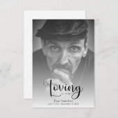 In Love Memory dank Ihrer Karte (Vorne/Hinten)