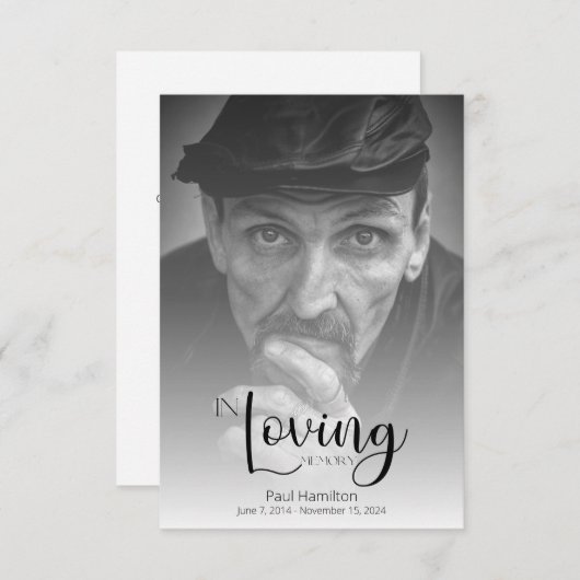 In Love Memory dank Ihrer Karte (Vorne/Hinten)