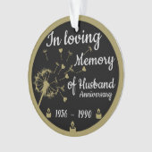 In Love Memory Death Anniversary Husband Ornament (Vorderseite)