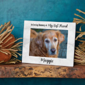 In Love Memory - Dog Memorial Pet Loss Beileid Fotoplatte (Seite)