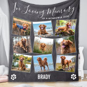 In Love Memory Dog Pet Memorial Foto Collage Fleecedecke