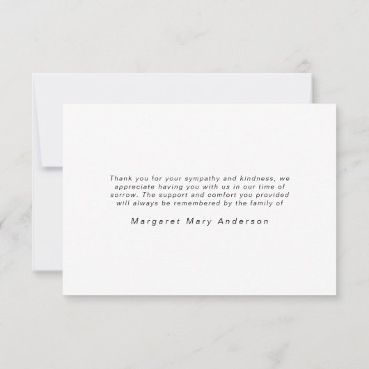 In Love Memory | Drei Fotos Beerdigung Beileid Dankeskarte (Rückseite)