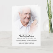 In Love Memory Elegant Modernes Beerdigungsprogram Programm (Vorderseite)