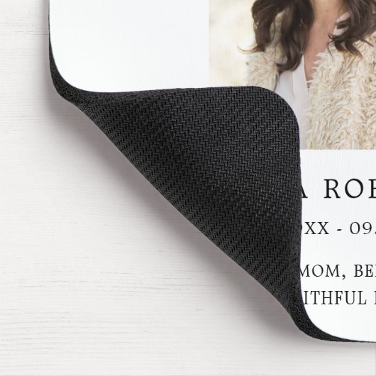 In Love Memory Elegant Script Memorial Mousepad (Ecke)