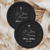 In Love Memory Elegante Beerdigung Pappteller