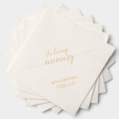 In Love Memory | Elegante Script Memorial Funeral Servietten Mit Folie (Insitu (Gestapelt))