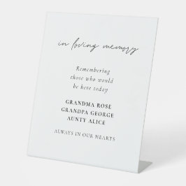 In Love Memory Elegante Skriptnamen Hochzeit Sockelschild