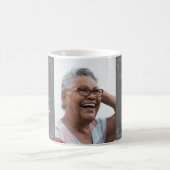 In Love Memory Elegante Tribute Funeral Gray Coff Kaffeetasse (Mittel)