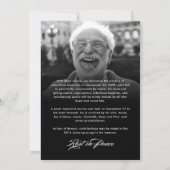 In Love Memory Elegantes Skript 2-Foto Tod Ankündigung (Rückseite)