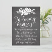 In Love Memory Erinnerung Hochzeitszeichen (Stehend Vorderseite)