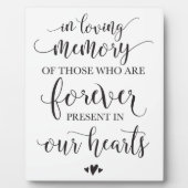 In Love Memory Erinnerung Hochzeitszeichen Fotoplatte (Vorderseite)