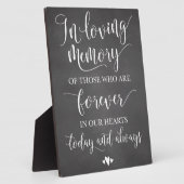 In Love Memory Erinnerung Hochzeitszeichen Fotoplatte (Seite)