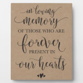 In Love Memory Erinnerung Hochzeitszeichen Fotoplatte (Vorderseite)