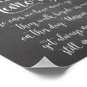 In Love Memory Erinnerung Hochzeitszeichen Poster (Ecke)