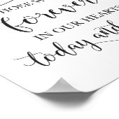 In Love Memory Erinnerung Hochzeitszeichen Poster (Ecke)