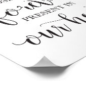 In Love Memory Erinnerung Hochzeitszeichen Poster (Ecke)