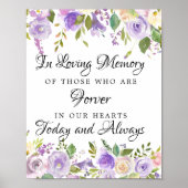 In Love Memory Erinnerung Hochzeitszeichen Poster (Vorne)