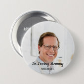 In Love Memory Erinnerung Moderne Foto Memorial Button (Vorne & Hinten)