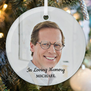 In Love Memory Erinnerung Moderne Foto Memorial Ornament Aus Glas
