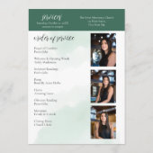 In Love Memory Eucalyptus Greenery Services Programm (Rückseite)