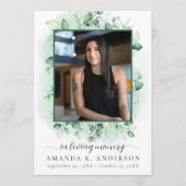 In Love Memory Eucalyptus Greenery Services Programm (Vorderseite)