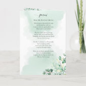 In Love Memory Eukalyptus Greenery Bi-Falten Programm (Rückseite)