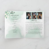 In Love Memory Eukalyptus Greenery Bi-Falten Programm (Innenseite)