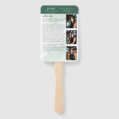 In Love Memory Eukalyptus Greenery Obituary Fächer (Rückseite)