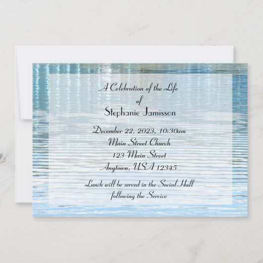 In Love Memory Feier des Lebens Einladung (Rückseite)