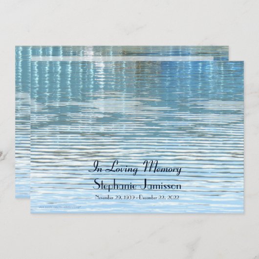 In Love Memory Feier des Lebens Einladung (Vorne/Hinten)