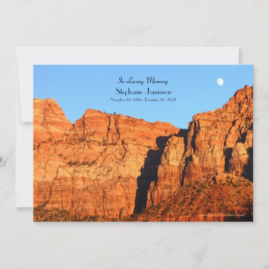 In Love Memory Feier des Lebens Einladung (Vorderseite)