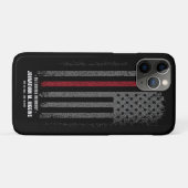 In Love Memory FireFighter Thin Red Line Flag Case-Mate iPhone Hülle (Rückseite (Horizontal))