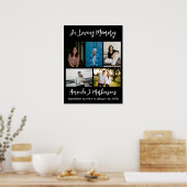 In Love Memory Five Foto Collage Beerdigung Poster (Küche)