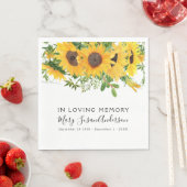 In Love Memory Floral Beerdigung Gedenkstätte Gewe Serviette (Beispiel)