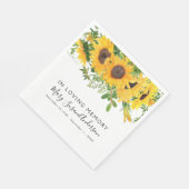 In Love Memory Floral Beerdigung Gedenkstätte Gewe Serviette (Ecke)