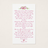 In Love Memory Floral Foto Beerdigung Gebetskarte (Rückseite)