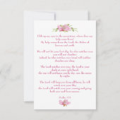 In Love Memory Floral Foto Beerdigung Gebetskarte Einladung (Rückseite)