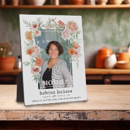 In Love Memory Floral Foto Beerdigung Gedenkstätte Fotoplatte